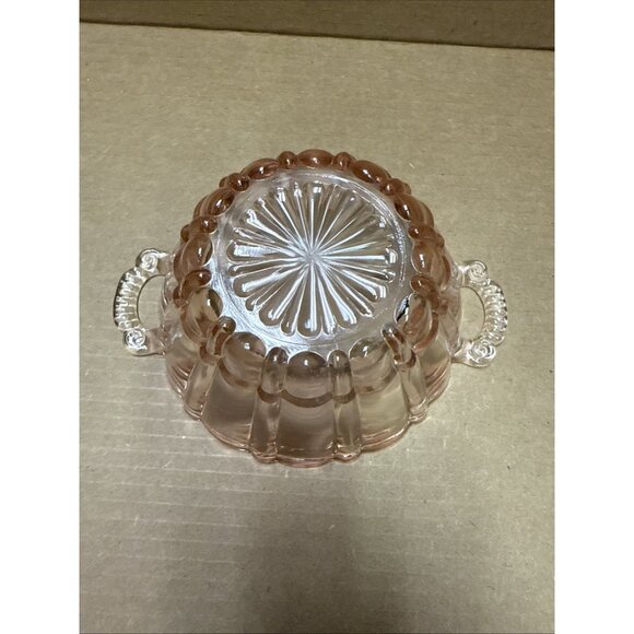 Anchor Hocking Old Cafe Pink Depression Glass Bowl With Open Handles 5.5 Elegant - Picture 5 of 5